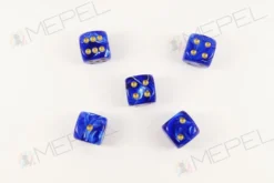 Kości Chessex - kostka k6 16mm Vortex Blue/gold