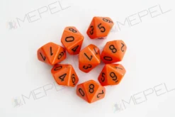 Kości Chessex - kostka k10 Opaque Orange/black