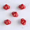 Kości Chessex - kostka k10 Opaque Red/white