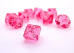 Kości Chessex - kostka k10 Translucent Pink/white