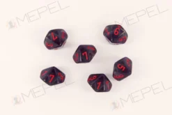 Kości Chessex - kostka k10 Translucent Smoke/red