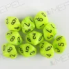 Kości Chessex - kostka k10 Vortex Bright Green/black