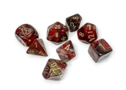 Kości Chessex - zestaw 7 kostek Borealis Cosmos/gold (+ bonusowa kość)