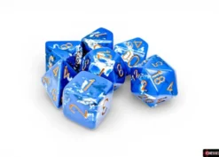 Kości Chessex - zestaw 7 kostek Brush Wavebreak/gold