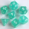 Kości Chessex - zestaw 7 kostek Frosted Teal/white