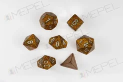 Kości Chessex - zestaw 7 kostek Glitter Gold/silver