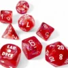 Kości Chessex - zestaw 7+1 kostek Lab Dice - Borealis Passion/white Luminary