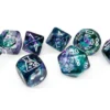 Kości Chessex - zestaw 7 kostek Nebula Fluorite/white (+ bonusowa kość)