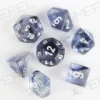 Kości Chessex - zestaw 7 kostek Nebula Black/white