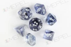 Kości Chessex - zestaw 7 kostek Nebula Black/white