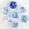 Kości Chessex - zestaw 7 kostek Nebula Dark Blue/white