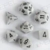 Kości Chessex - zestaw 7 kostek Opaque White/black