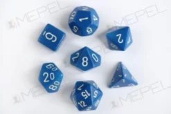 Kości Chessex - zestaw 7 kostek Opaque Blue/white