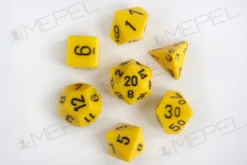 Kości Chessex - zestaw 7 kostek Opaque Yellow/black