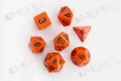 Kości Chessex - zestaw 7 kostek Opaque Orange/black
