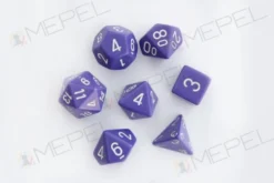Kości Chessex - zestaw 7 kostek Opaque Purple/white