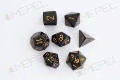 Kości Chessex - zestaw 7 kostek Opaque Black/gold