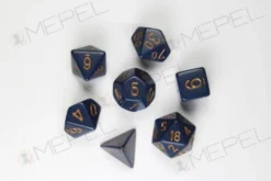 Kości Chessex - zestaw 7 kostek Opaque Dusty Blue/copper