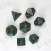 Kości Chessex - zestaw 7 kostek Opaque Dusty Green/copper