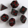 Kości Chessex - zestaw 7 kostek Velvet Black/red