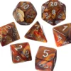 Kości Chessex - zestaw 7 mini kostek Nebula Wisteria/white