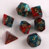 Kości Chessex - zestaw 7 mini kostek Gemini Red-Teal/gold