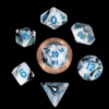 Kości Fanroll - zestaw 7 mini kostek Marble with Gold Numbers (10mm)