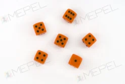 Kość/kostka do gry k6 16mm (oczka) - pomarańczowa