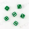 Kość/kostka do gry k6 16mm (oczka) - zielona