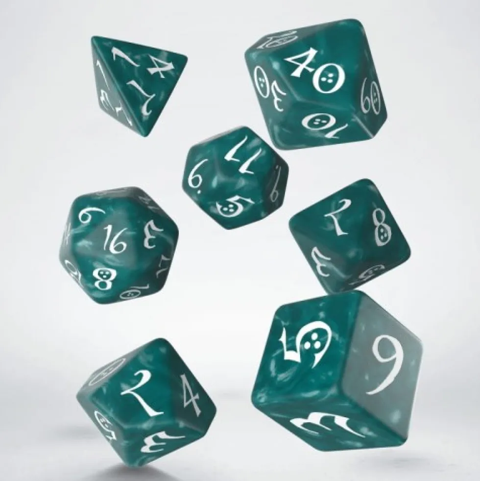Komplet kości klasyczny - Burzowo-biały