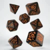 Komplet kości RPG Haloweenowych Huncwotów - Czarno-pomarańczowe