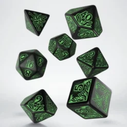 Komplet Kości "Zew Cthulhu" 7th Edition - Czarno-zielony