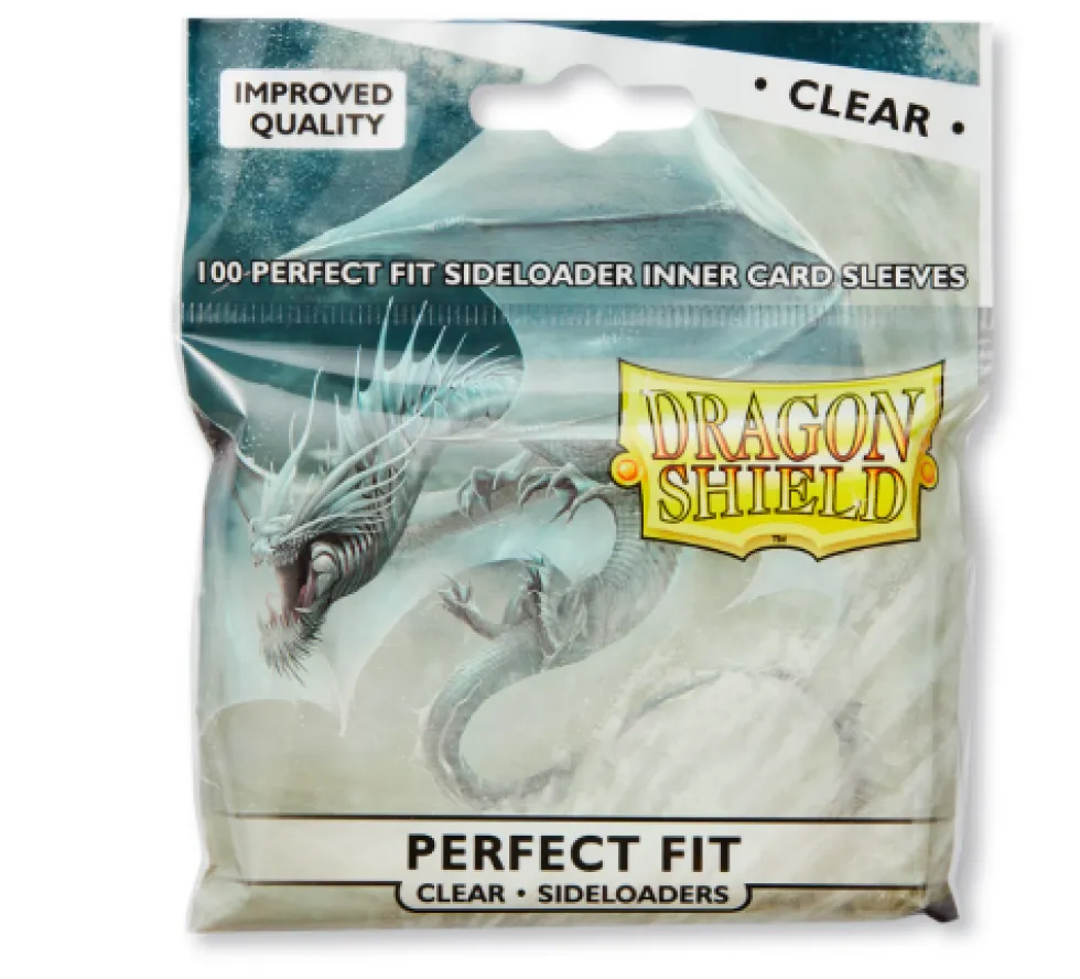 Koszulki na karty Dragon Shield Perfect Fit Sideloader - clear - 100 sztuk