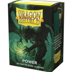 Koszulki na karty Dragon Shield Matte Dual - Metallic Green / Power - 100 sztuk