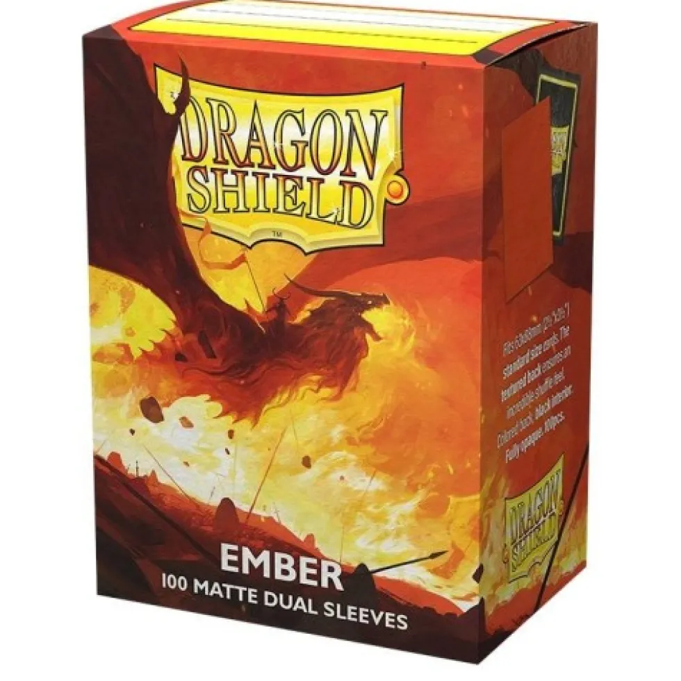 Koszulki na karty Dragon Shield: Matte Dual - Ember - 100 sztuk