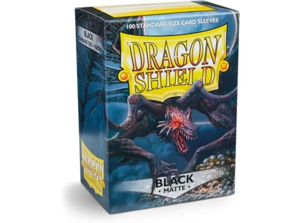 Koszulki na karty Dragon Shield Matte - czarne - 100 sztuk