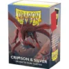 Koszulki na karty Dragon Shield: Matte Dual - Crimson & Silver - 100 sztuk