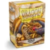 Koszulki na karty Dragon Shield Matte - złote - 100 sztuk