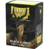 Koszulki na karty Dragon Shield Matte Dual - Black & Gold - 100 sztuk