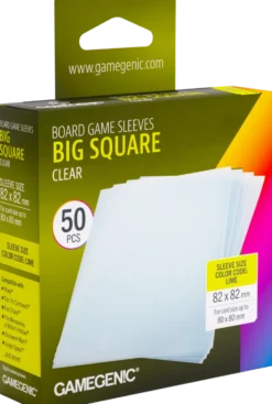 Koszulki na karty Gamegenic: Big Square (82x82 mm) - Clear - 50 sztuk