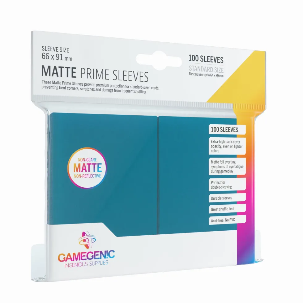 Koszulki na karty Gamegenic: Matte Prime CCG (64x89 mm) - Blue - 100 sztuk