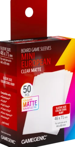 Koszulki na karty Gamegenic: Matte Outer Sleeves - Standard (69x94 mm) - 50 sztuk