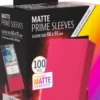 Koszulki na karty Gamegenic: Matte Prime Sleeves (66x91 mm) - Red - 100 sztuk