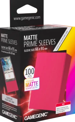 Koszulki na karty Gamegenic: Matte Prime Sleeves (66x91 mm) - Pink - 100 sztuk