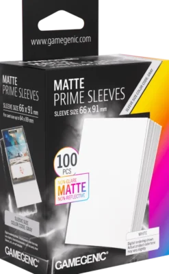 Koszulki na karty Gamegenic: Matte Prime Sleeves (66x91 mm) - Lime - 100 sztuk