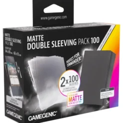 Koszulki na karty Gamegenic: Matte Double Sleeving Pack (66x91 mm/64x89 mm) 2x100 sztuk - Black
