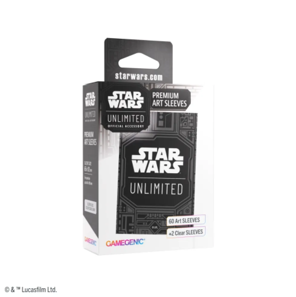Koszulki na karty Gamegenic Premium: Star Wars Unlimited - Art Black Pattern (66x92 mm) - 60 sztuk