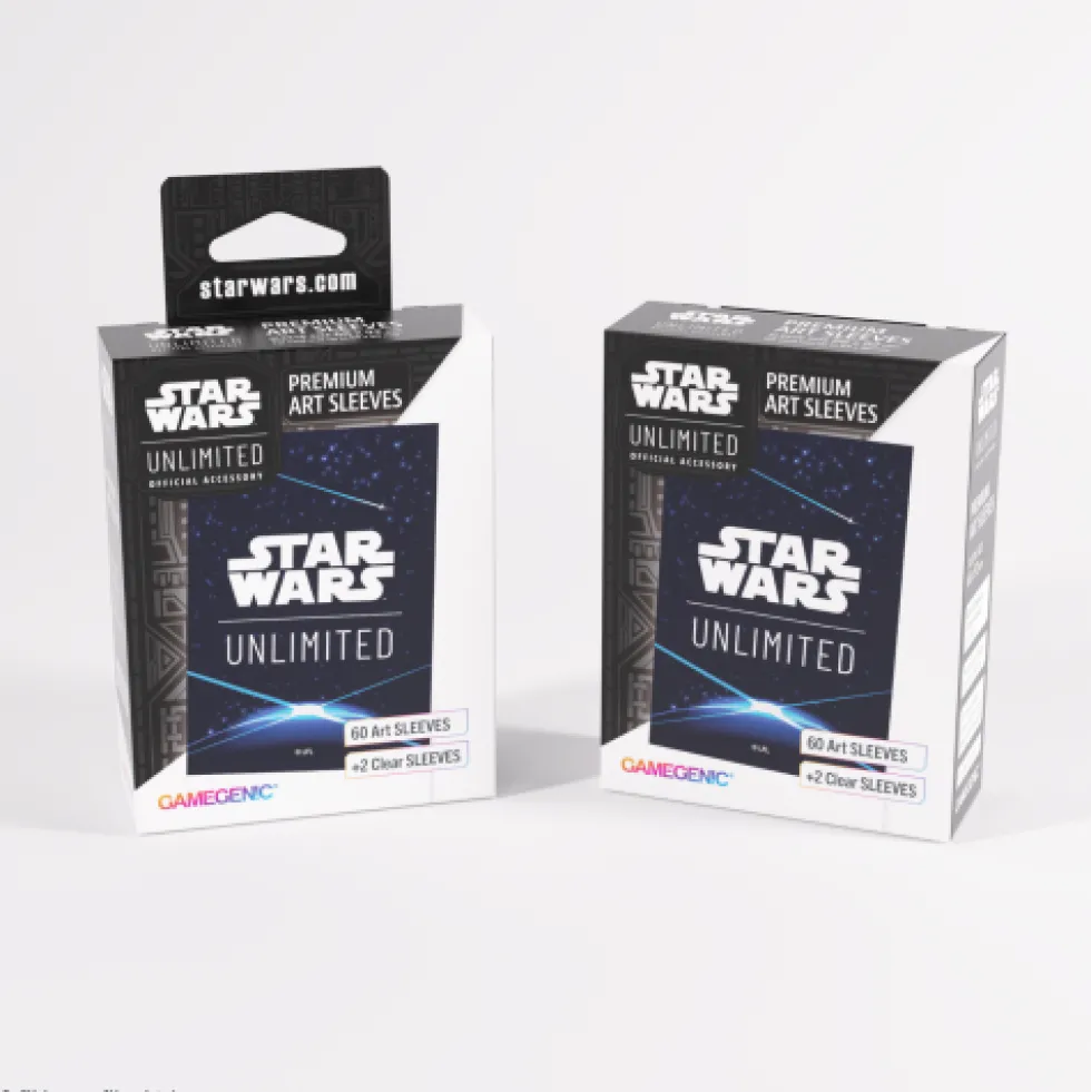 Koszulki na karty Gamegenic Premium: Star Wars Unlimited - Art Back Blue (66x92 mm) - 60 sztuk