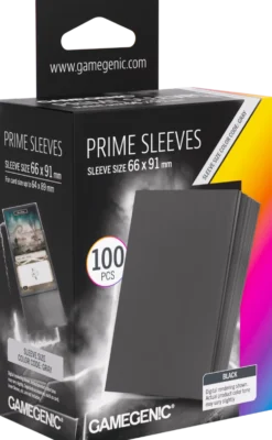 Koszulki na karty Gamegenic: Prime Sleeves (66x91 mm) - Black - 100 sztuk