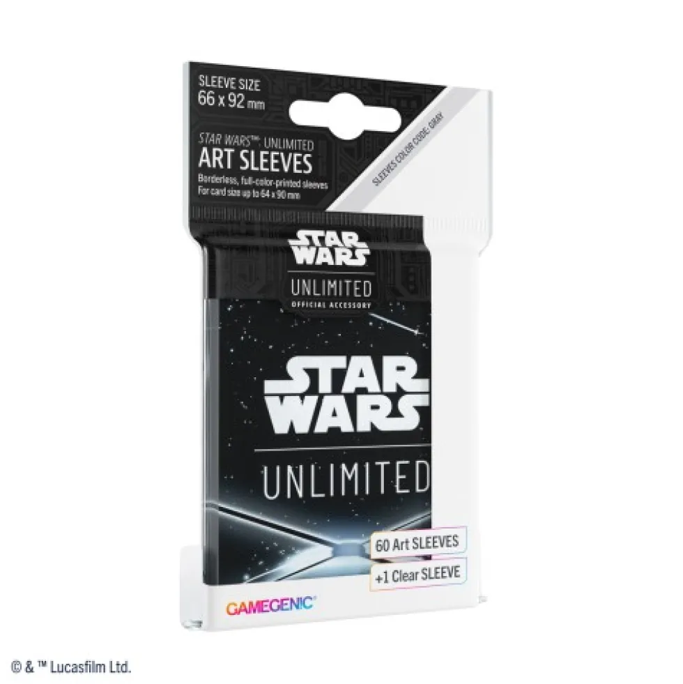 Koszulki na karty Gamegenic: Star Wars Unlimited - Art Back Black (66x92 mm) - 60 sztuk